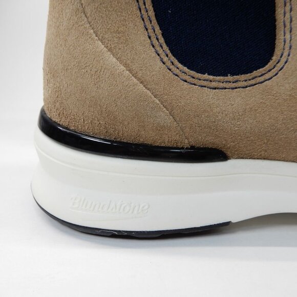 Blundstone 2146 Sneaker Chelsea Ankle Boots US 8 Suede Sand Beige Navy Comfy NEW - Picture 6 of 13